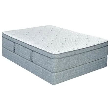 Queen 14" Cushion Firm Euro Top Pocketed Coil Mattress and Nordic Wood Foundation